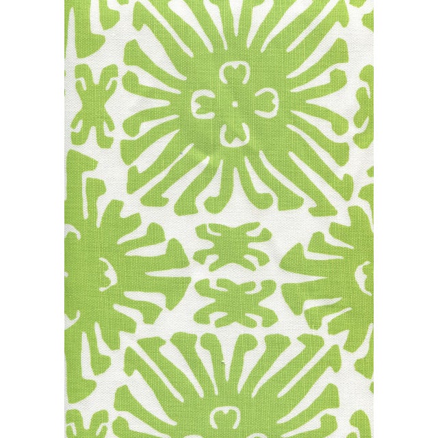 Beautiful Lime Green and White abstract floral pattern on a cotton/linen blend fabric by Quadrille. Perfect for accent...