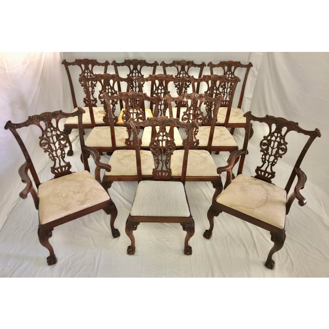 Early 20th Century Antique English Chippendale Dining Chairs - Set of 12 For Sale - Image 13 of 13