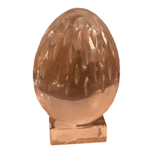 Baccarat Crystal Figurine Paperweight/Sculpture Egg and Base