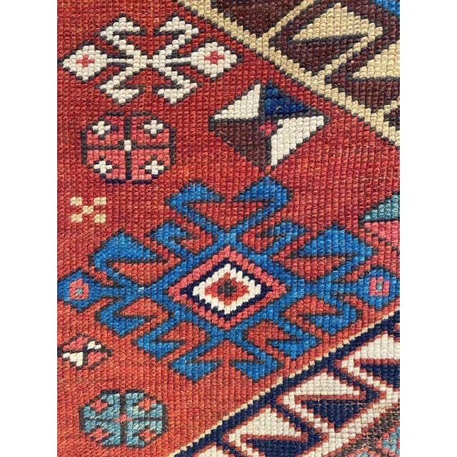 Antique Caucasian Kazak Runner For Sale - Image 18 of 18