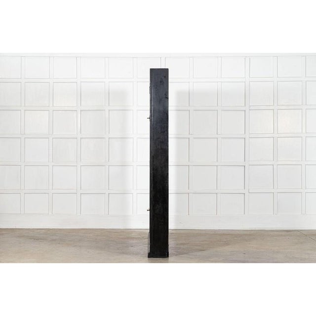 Brown Large Antique English Ebonised Mahogany Pharmacy Display Cabinet, 1880 For Sale - Image 8 of 13