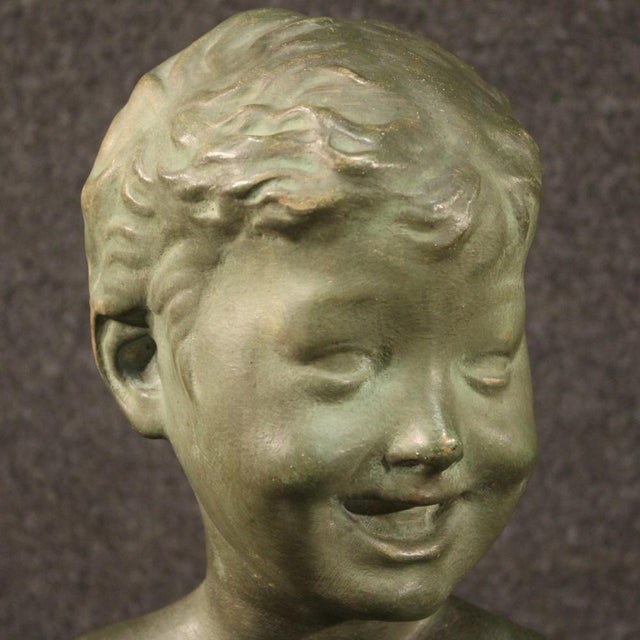 Italian Terracotta Bust of a Child, 20th Century For Sale - Image 12 of 13