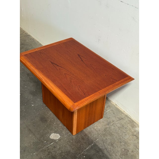 1960s 1960s Danish Teak Side Table - Vintage Mid-Century Modern Solid Wood Coffee Table For Sale - Image 5 of 10