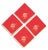 Last Call - Red Cross-Stitch Napkins, S/4 For Sale