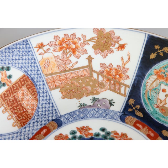 Japanese Monumental Antique Japanese Imari Porcelain Charger For Sale - Image 3 of 11