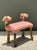 Peach Vintage Handcrafted Textile and Wood Animal Bench For Sale - Image 8 of 18