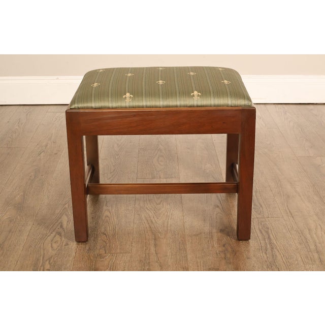 Kittinger Williamsburg Adaptation Mahogany Footstool For Sale - Image 10 of 18