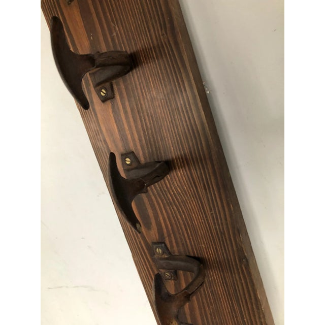 Mid-Century Modern Workshop Coat Rack with 10 Hooks For Sale - Image 3 of 5