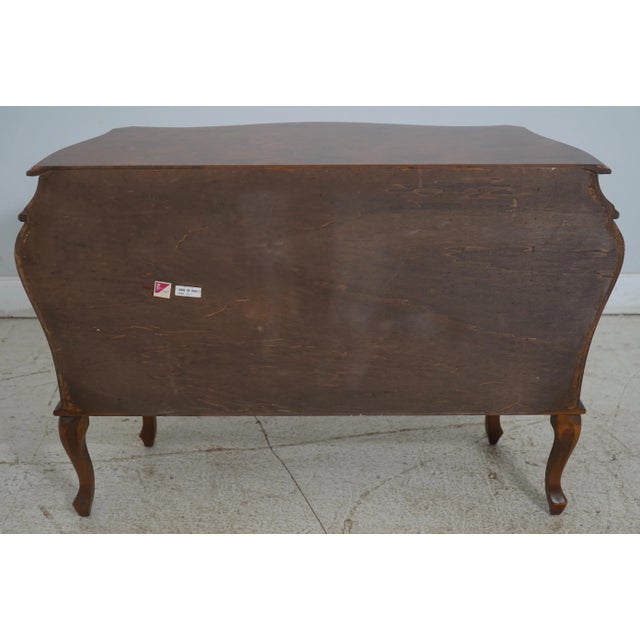 Decorative Crafts Burl Walnut Italian Commode For Sale - Image 11 of 12