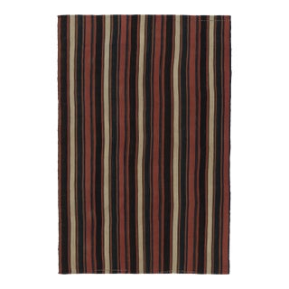 Vintage Palas Bidjar Persian Kilim, Rich Multicolor Stripes - Rug & Kilim For Sale