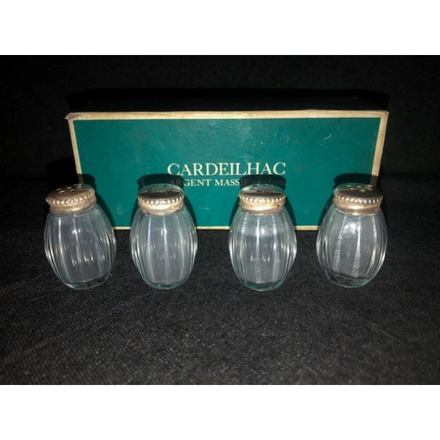 1960s Vintage Crystal Salt and Pepper Cellars from Christofle, 1960s, Set of 4 For Sale - Image 5 of 10