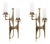Brutalist Bronze Wall and Murano Glass Sconces, 2000, Set of 2 For Sale