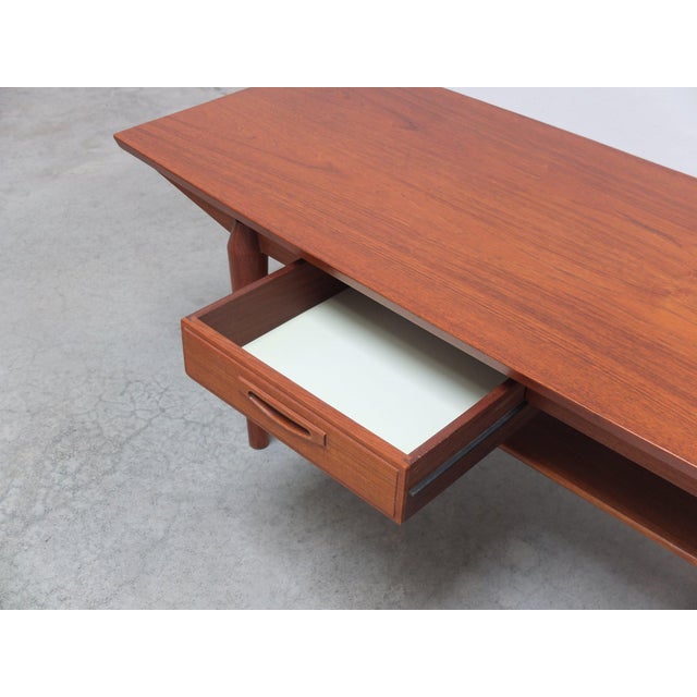 Large Coffee Table with Magazine Rack from O.M.F., 1960s For Sale - Image 9 of 13
