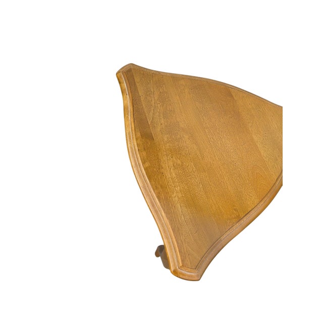 Vintage Ethan Allen French Country End Side Triangle Corner Table Distressed Finish 246 For Sale In Philadelphia - Image 6 of 11