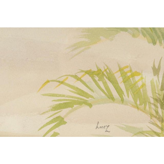 Evelyne Luez, Landscape Composition, Watercolor on Paper, Framed For Sale - Image 5 of 8