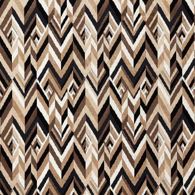 Schumacher Taylor Velvet Fabric in Espresso For Sale
