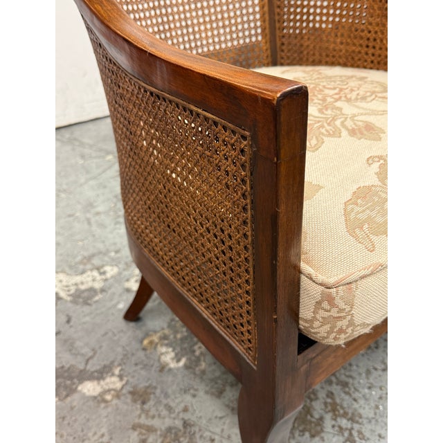 Regency Style Mahogany Bergère Chairs, Pair For Sale - Image 11 of 12