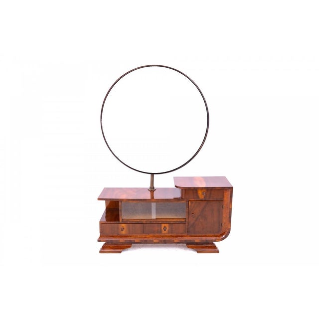 Unique Art Deco dressing table, Poland, 1930s. Very good condition, after professional renovation. The furniture has a...
