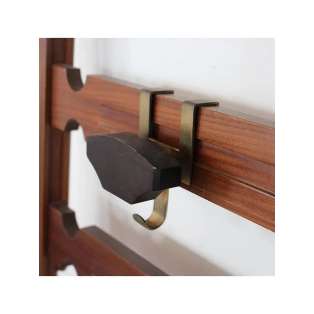 Wall Coat Rack, Italy, 1960s For Sale - Image 3 of 7