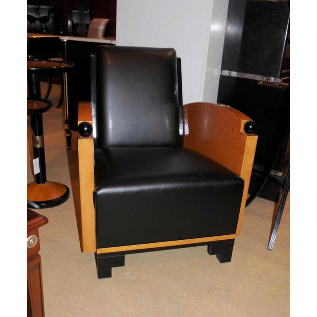 Biedermeier Art Deco Walnut Club Chair, 1920s For Sale - Image 10 of 11