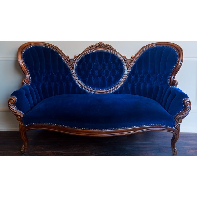 Mid 20th Century Mid 20th Century Victorian Settee Sofa For Sale - Image 5 of 5