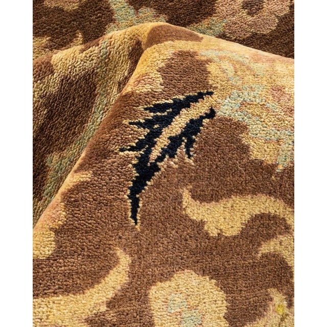 Textile Eclectic, One-of-a-Kind Hand-Knotted Area Rug - Brown, 9' 2" x 11' 10" For Sale - Image 7 of 8
