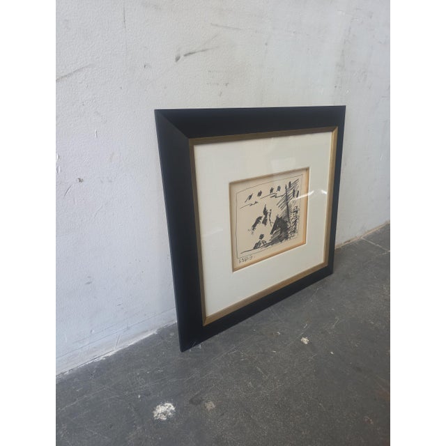 Pablo Picasso Pablo Picasso Framed Litograph " a Los Toros , Jeu De La Cape 1961" For Sale - Image 4 of 5