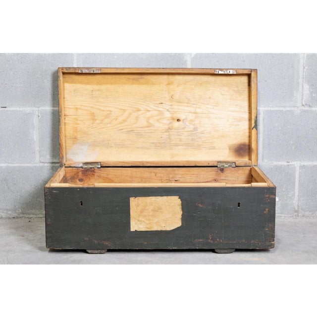 Wooden Military Chest, Early 1900s For Sale - Image 6 of 9