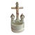 Late 19th Century Staffordshire Holy Water Font With Jesus on Cross and 2 Angels For Sale