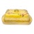Terre E Provence Yellow & Green Earthenware Rectangle Butter Dish For Sale