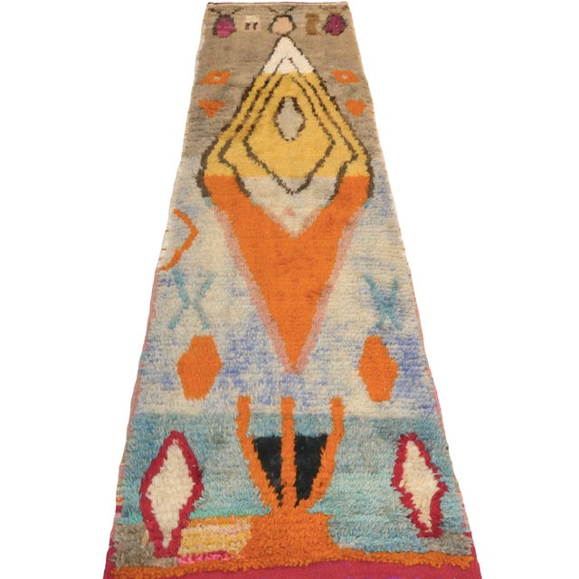 Vintage Boujad Wool Runner 2'6 X 10'4 For Sale - Image 6 of 6