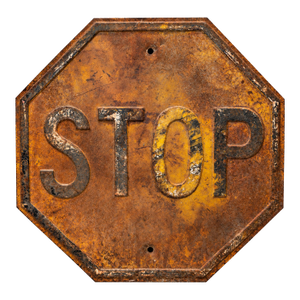 Vintage American Embossed Yellow & Black Steel Stop Road Sign, 24-Inch