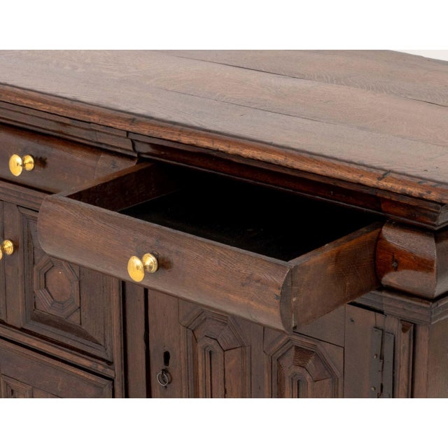 Brown Renaissance Revival Oak Sideboard For Sale - Image 8 of 11