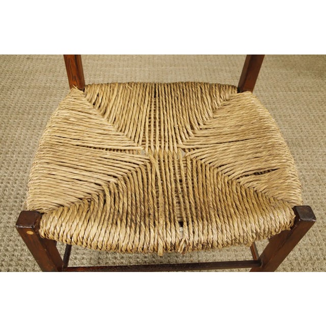 Rustic French Mid-Century Modern Dining Chairs, Style of Charlotte Perriand For Sale - Image 13 of 18