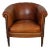 Vintage Dutch Cognac Colored Leather Club Chair For Sale