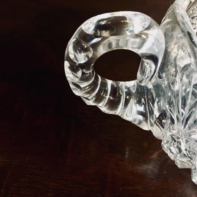 American Brilliant Period Cut Glass Sugar and Creamer - 2 Pieces For Sale - Image 12 of 13