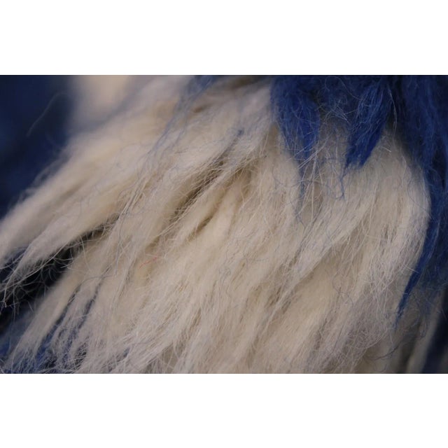 1990s Modern Moroccan Blue Wool Rug - 7′10″ × 9′8″ For Sale In New York - Image 6 of 8