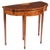 19th Century Mahogany and Satinwood Inlaid Serpentine Card Console Table For Sale