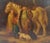 English Antique Had Painted Paper Mache Scenic Tray W Horses & Dogs For Sale - Image 3 of 5