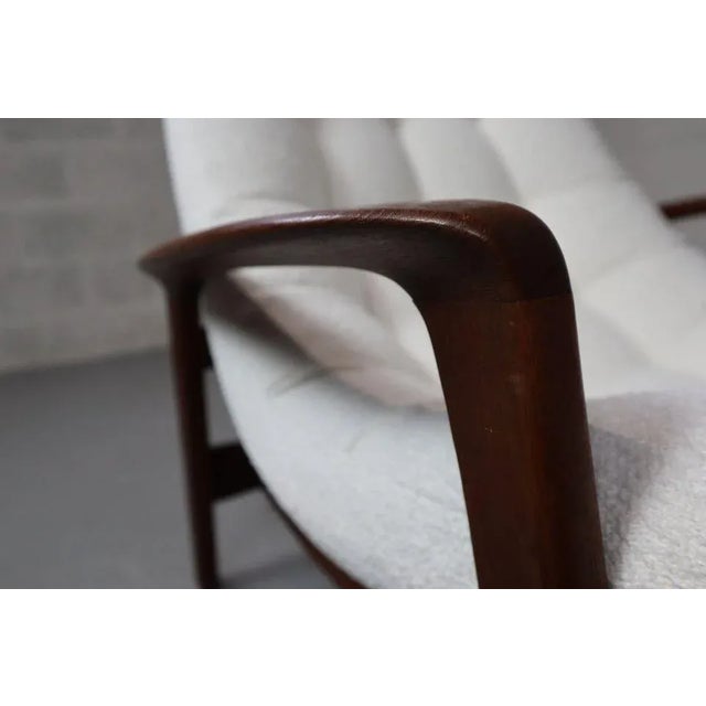 1970s Set of Vintage Teak Scoop Chair with Ottoman by R.Huber & Co, 1960s For Sale - Image 5 of 11