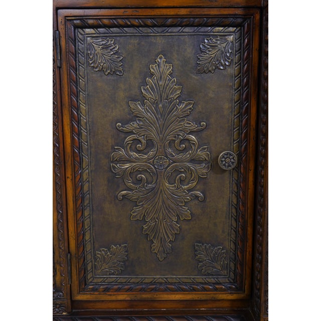 Maitland Smith Leather Top Renaissance Style Credenza Sideboard For Sale - Image 14 of 18