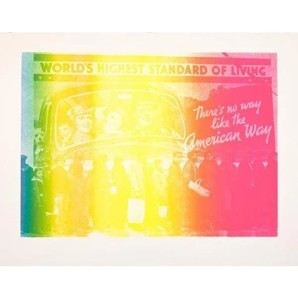 The American Way, #8, 2013 Unique Hand Printed Silkscreen Monoprint on Paper, Published by the Artist 30 1/2 × 38 in 77.5...