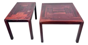 Vejle Stole Mobelfabrik Danish Rosewood Side Tables a Pair