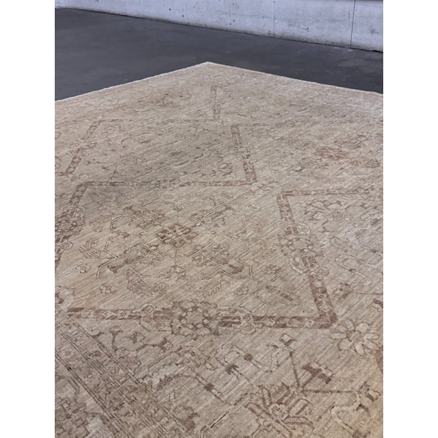 8ft 3in × 10ft 11in Gallery Ephesus Oushak Area Rug in Taupe Tones For Sale - Image 9 of 12