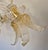Venetian Classical Transparent and gold Murano glass chandelier with flowers and leaves. Traditional piece of Italian art...