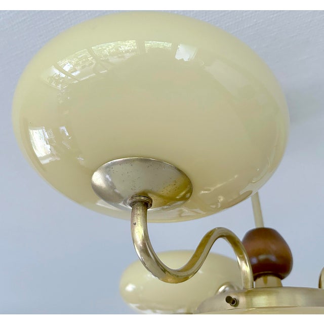 Art Deco Pendant Light in Glass, 1930s For Sale - Image 4 of 18