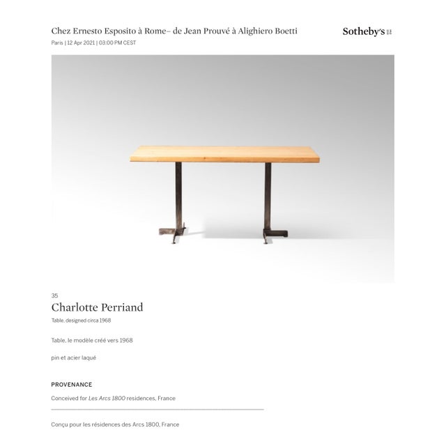 Dining Table by Charlotte Perriand for Les Arcs, France, 1960s For Sale - Image 16 of 18