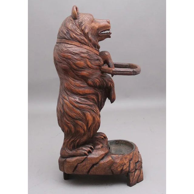 19th-Century Black Forest Bear Stick Stand For Sale - Image 11 of 13