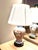 Wood Vintage Chinoiserie Asian Porcelain Dragon Table Lamp With Pleated Shade – 28” For Sale - Image 7 of 7