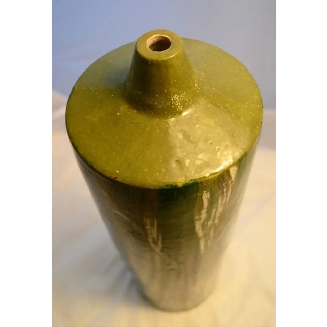 - Mid-century ceramic lamp base - Shiny polychrome brush stroked enamel decoration - Production of Ceramiche Bitossi for...